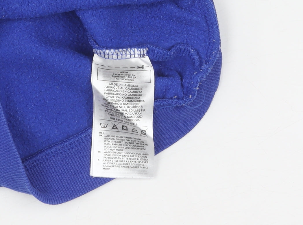 Adidas Unisex Baby Blue Pullover Jumper 12-18 Months