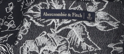 Abercrombie & Fitch Women's Small Black Floral Wrap Blouse