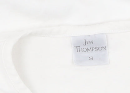 Jim Thompson White T-Shirt with Butterfly Print, Women, S