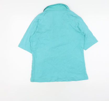 Womens UK Size M Karen Scott Blue  Polo