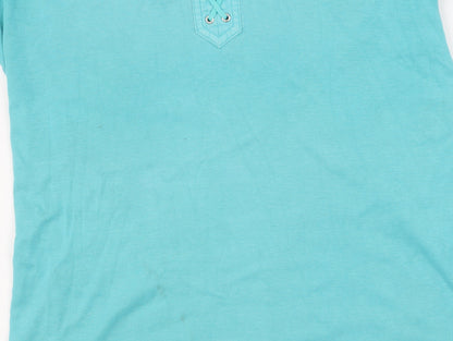 Womens UK Size M Karen Scott Blue  Polo