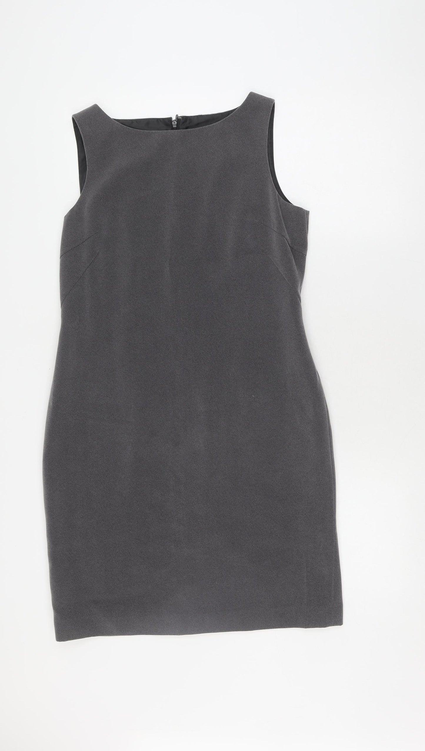 Next Petite Women Grey Sheath Dress Size 12