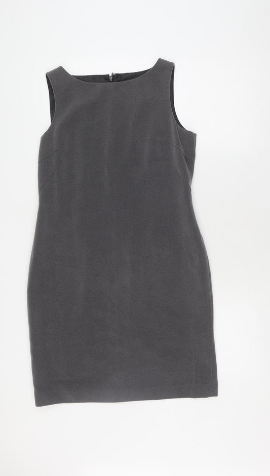 Next Petite Women Grey Sheath Dress Size 12