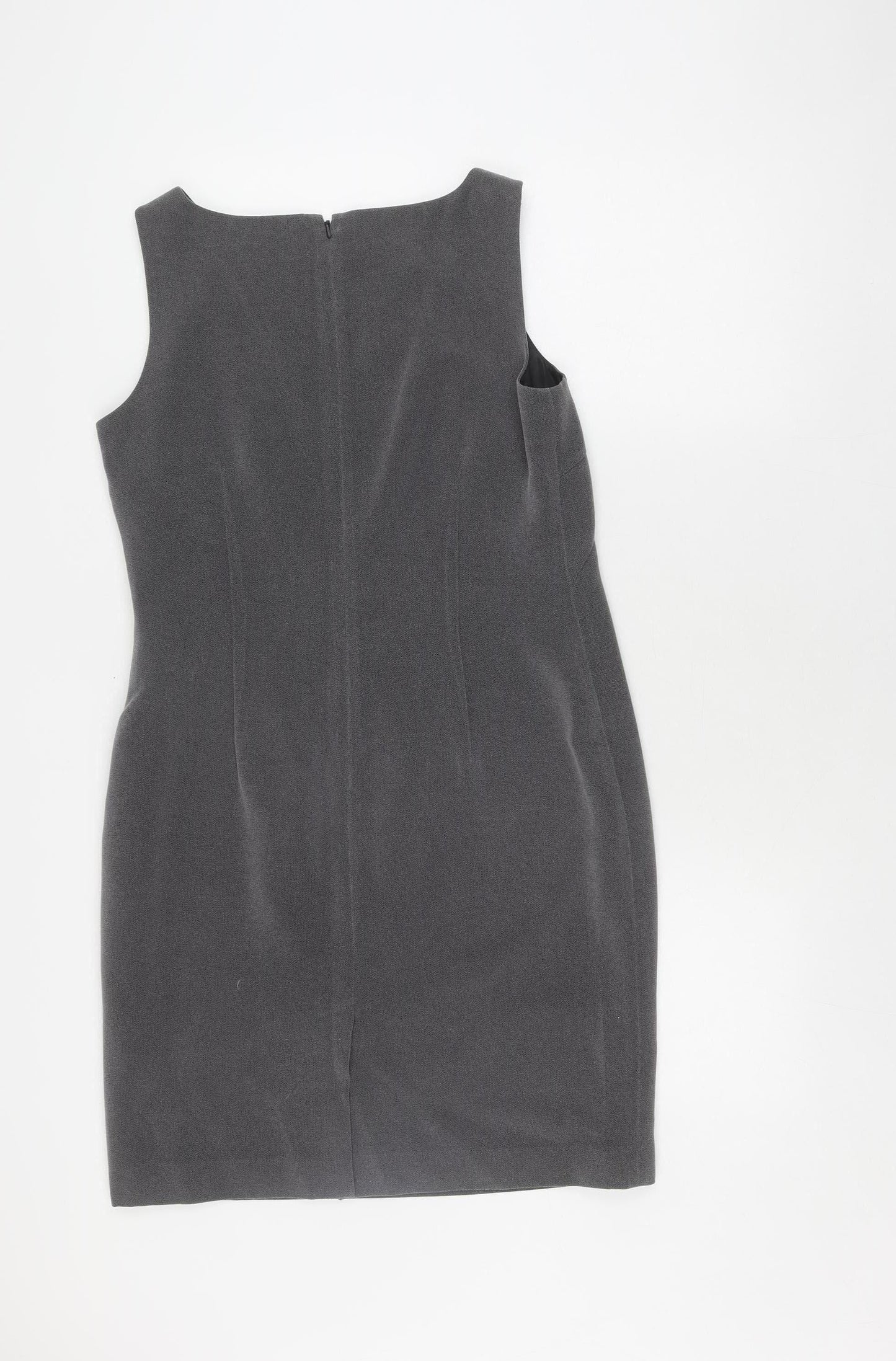 Next Petite Women Grey Sheath Dress Size 12