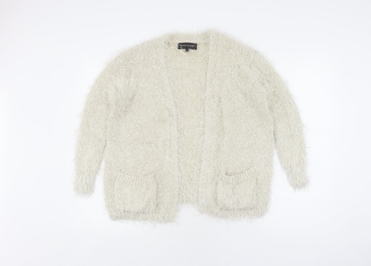 Womens UK Size  River Island Ivory Cardigan Jumper