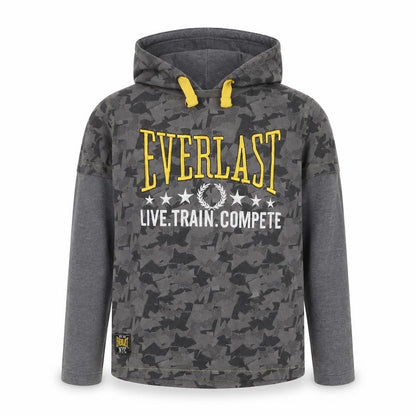 Everlast Boys Grey Camouflage Pullover Hoodie, Size 8 Years
