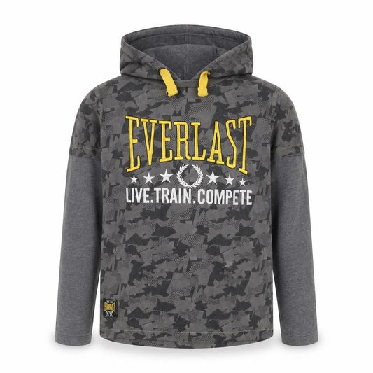 Everlast Boys Grey Camouflage Pullover Hoodie, Size 8 Years
