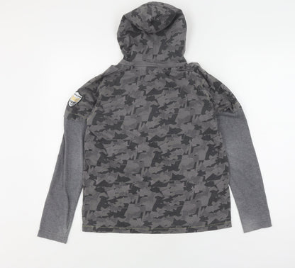Everlast Boys Grey Camouflage Pullover Hoodie, Size 8 Years