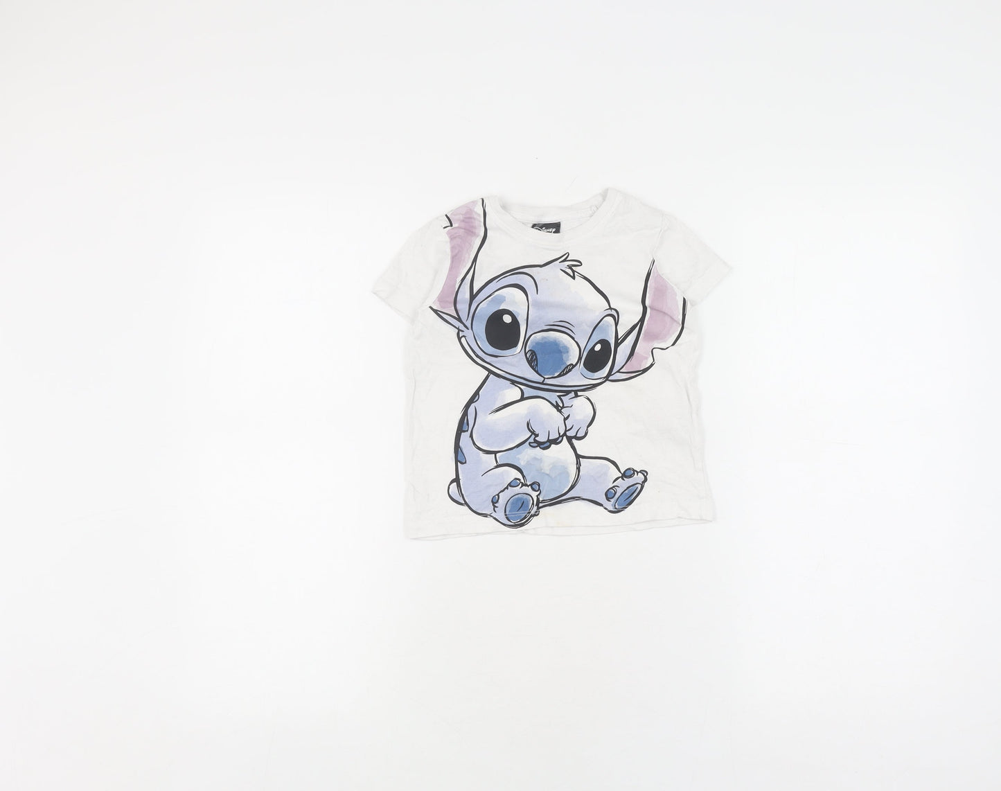 Disney at Primark Girls White Stitch T-Shirt 3-4 Years