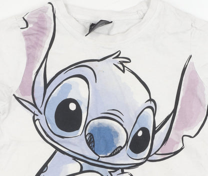 Disney at Primark Girls White Stitch T-Shirt 3-4 Years
