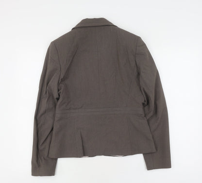 Next Women's Brown Pinstripe Blazer - Size 12