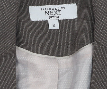 Next Women's Brown Pinstripe Blazer - Size 12