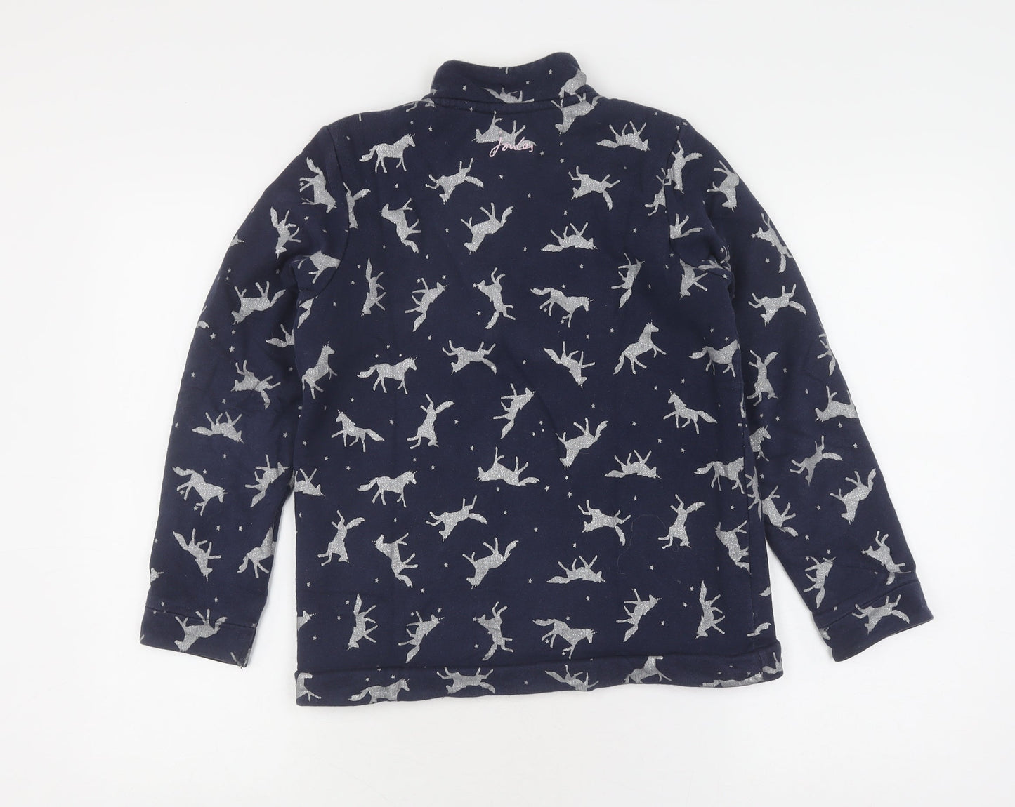 Joules Girls Blue Animal Print Fleece Sweatshirt 11-12 Years