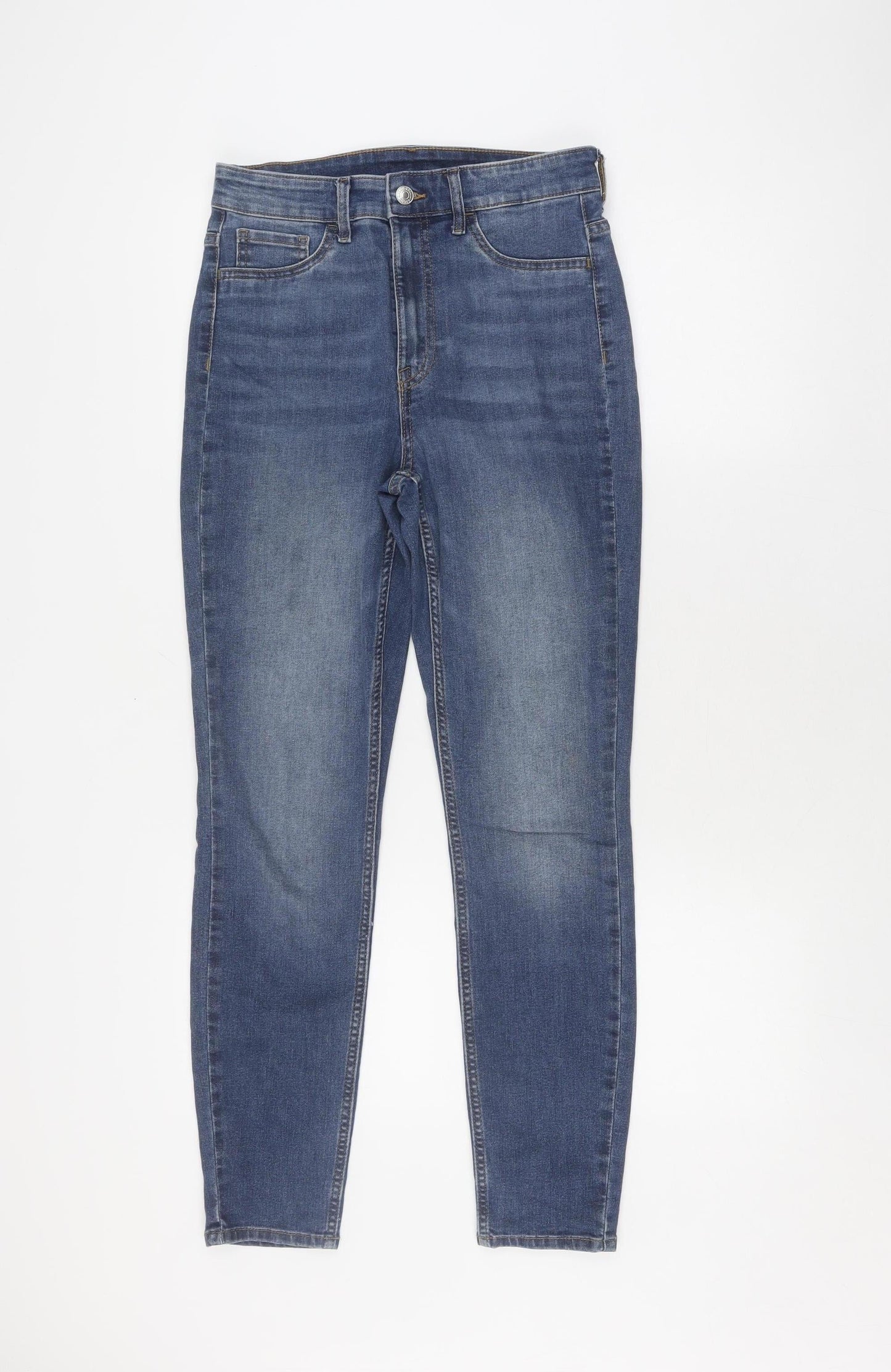 Womens UK Size L H&M Skinny Fit Ankle Blue Jeans