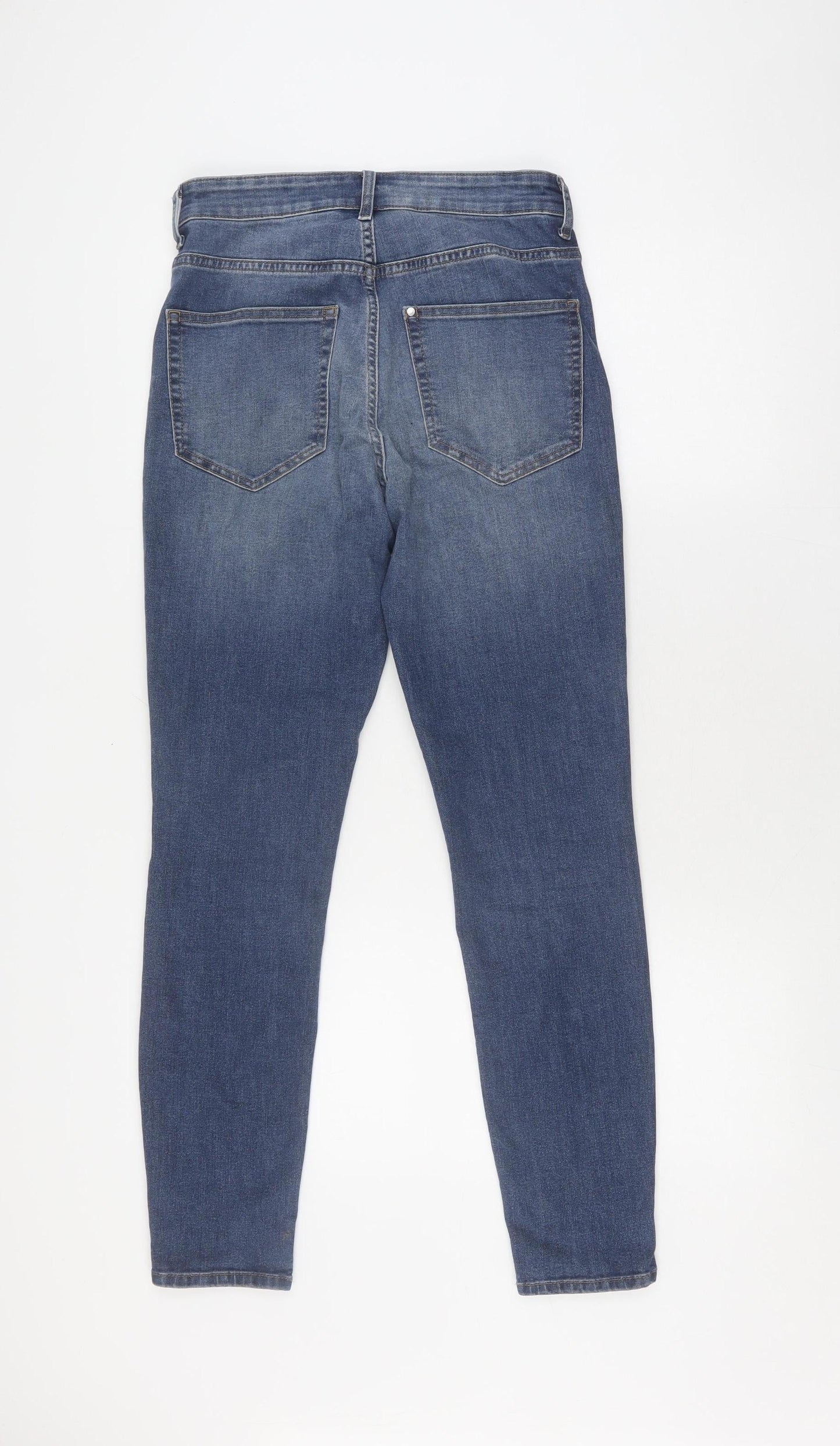 Womens UK Size L H&M Skinny Fit Ankle Blue Jeans
