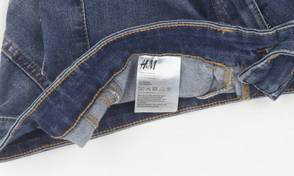 Womens UK Size L H&M Skinny Fit Ankle Blue Jeans