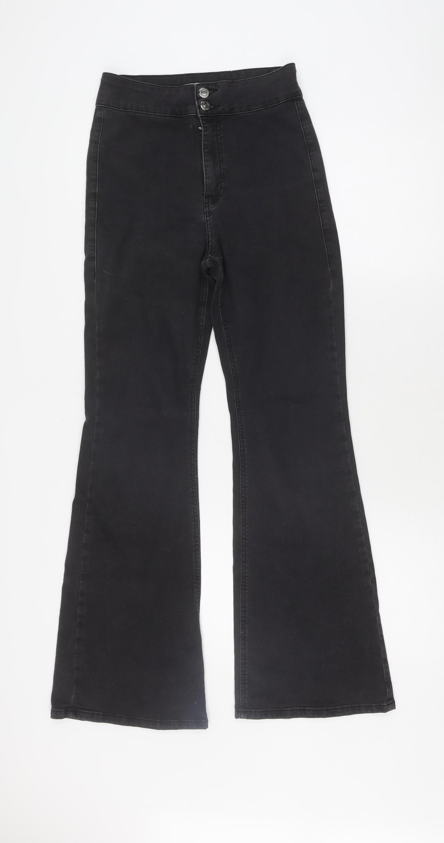 Topshop Women's Black Flared Jeans Size 10