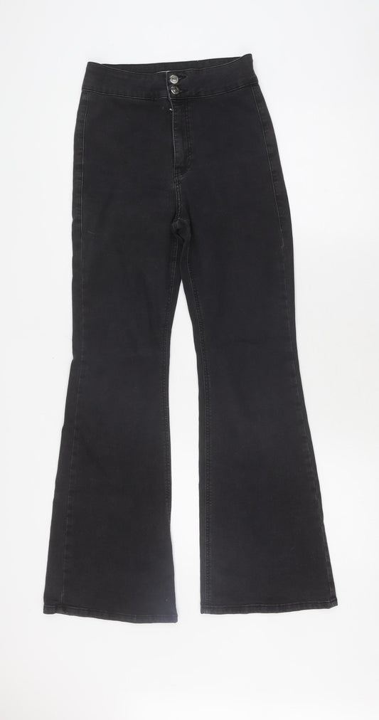 Topshop Women's Black Flared Jeans Size 10