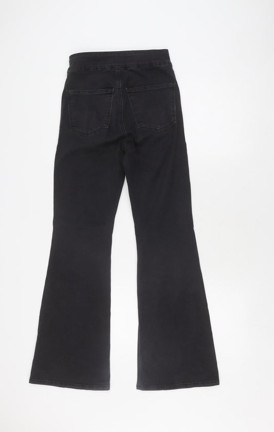 Topshop Women's Black Flared Jeans Size 10