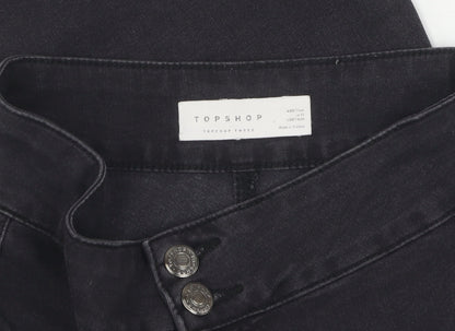 Topshop Women's Black Flared Jeans Size 10