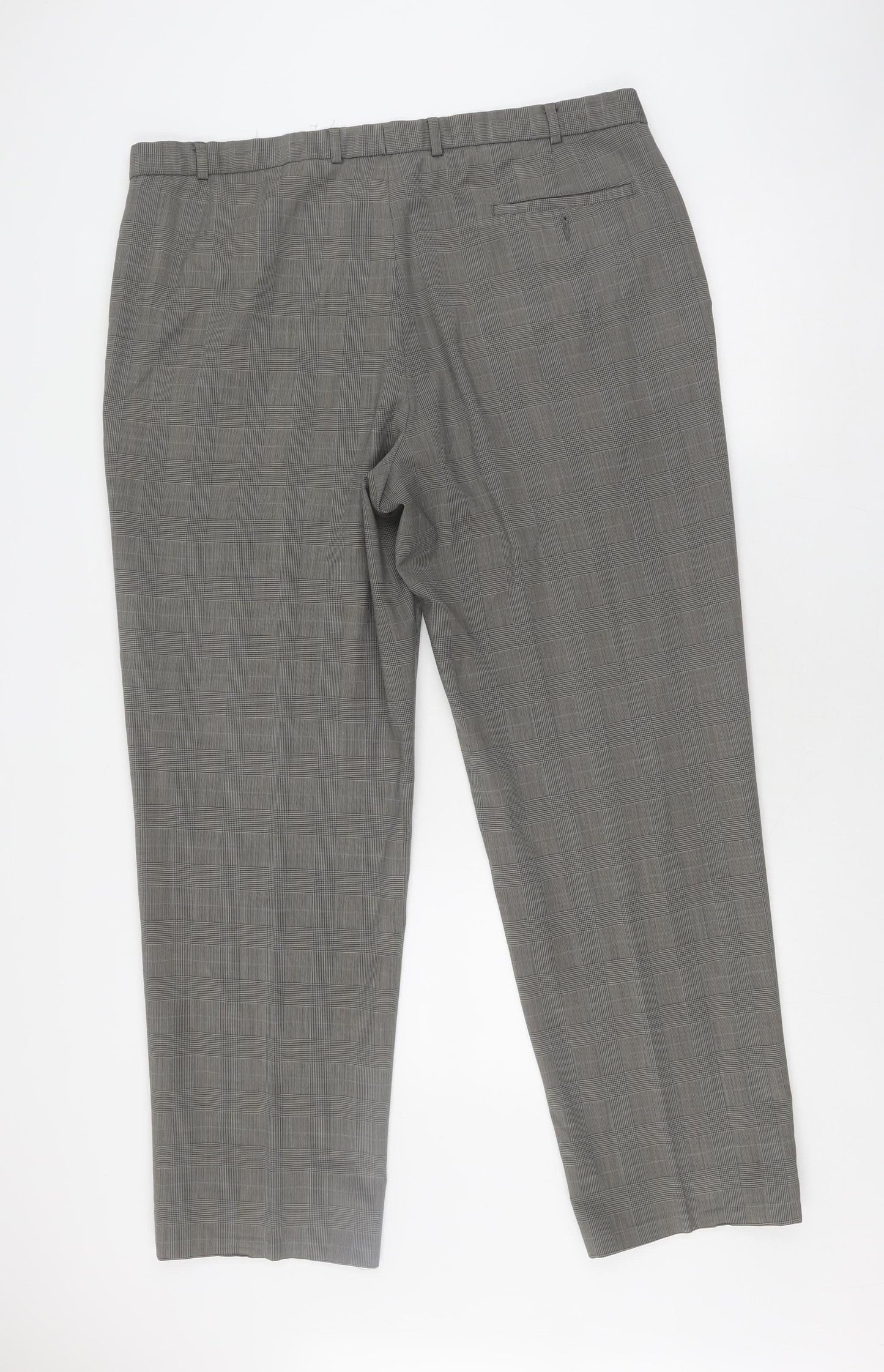 Unisex Adultss UK Size 10 Marks and Spencer Classic Fit Dress Pants Grey Trouser