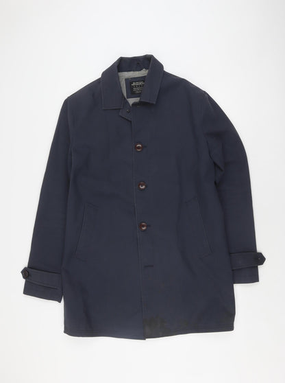Mens UK Size M Burton Menswear Blue Overcoat