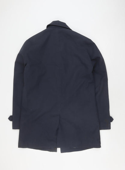 Mens UK Size M Burton Menswear Blue Overcoat