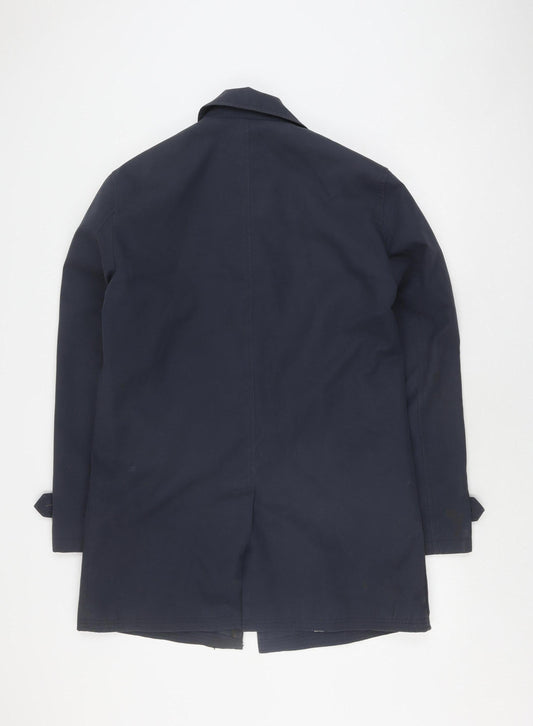 Mens UK Size M Burton Menswear Blue Overcoat