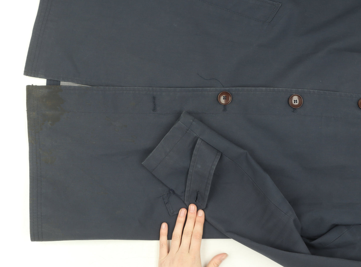 Mens UK Size M Burton Menswear Blue Overcoat