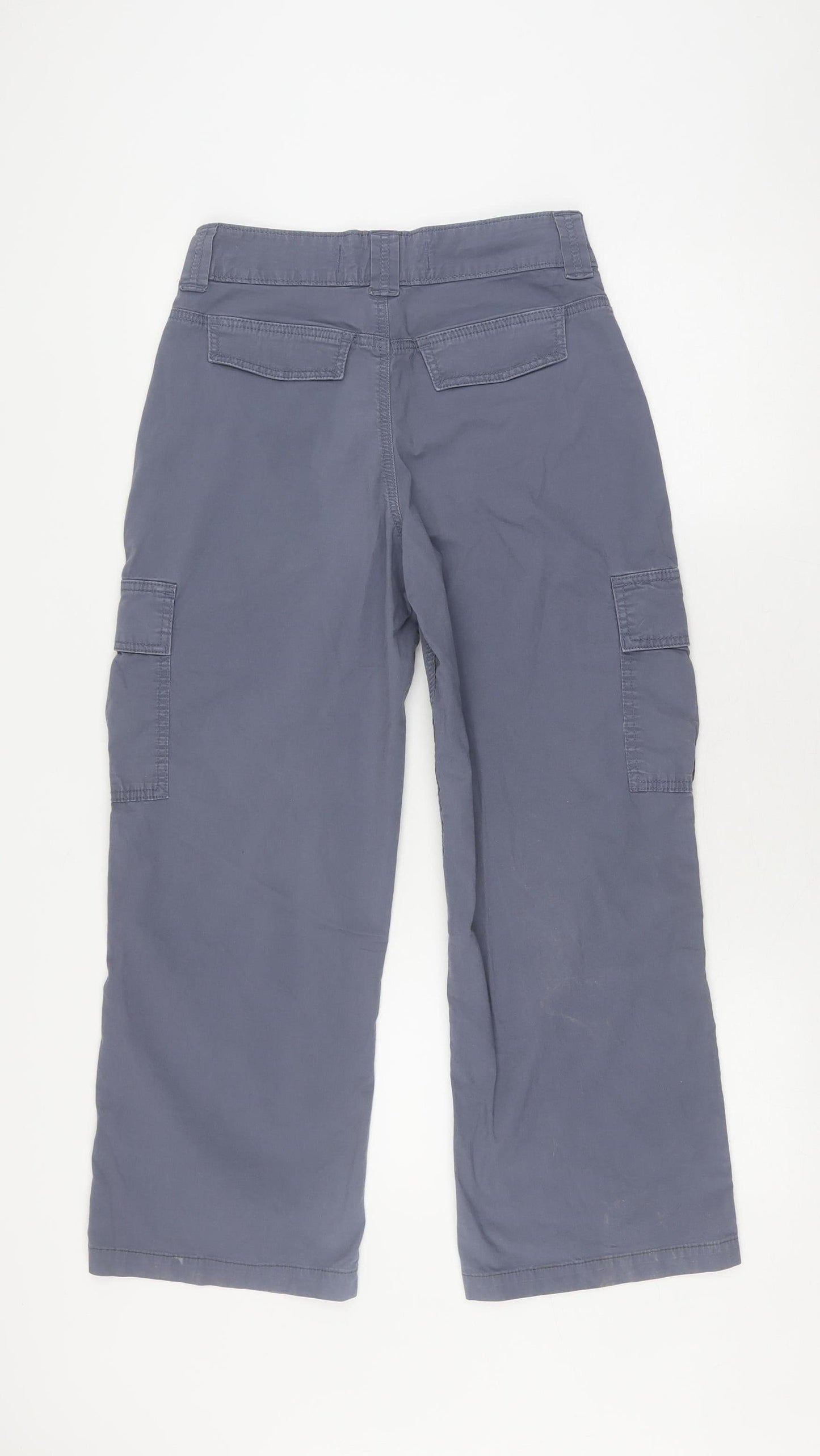 Hollister Boys Grey Cargo Trousers XS Relaxed Fit Casual