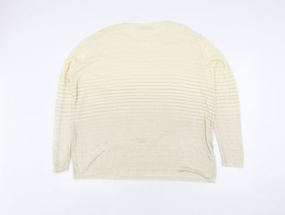 Womens UK Size 14 Debenhams Beige Pullover Jumper