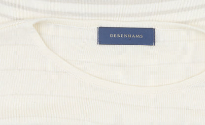 Womens UK Size 14 Debenhams Beige Pullover Jumper