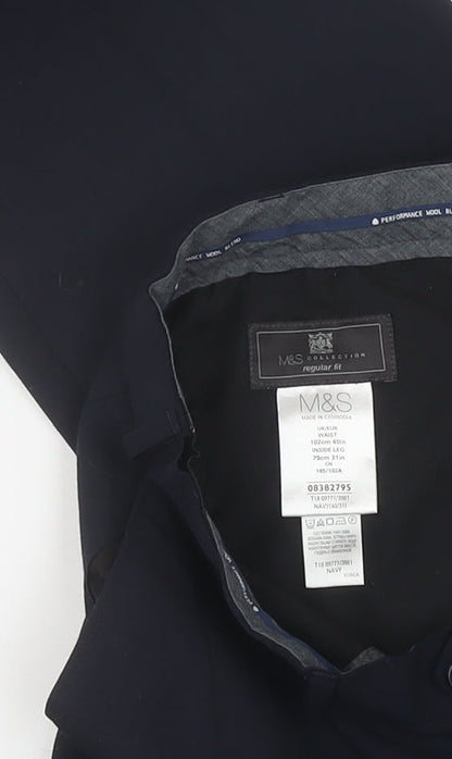 Marks and Spencer Men's 34 Blue Dress Pants