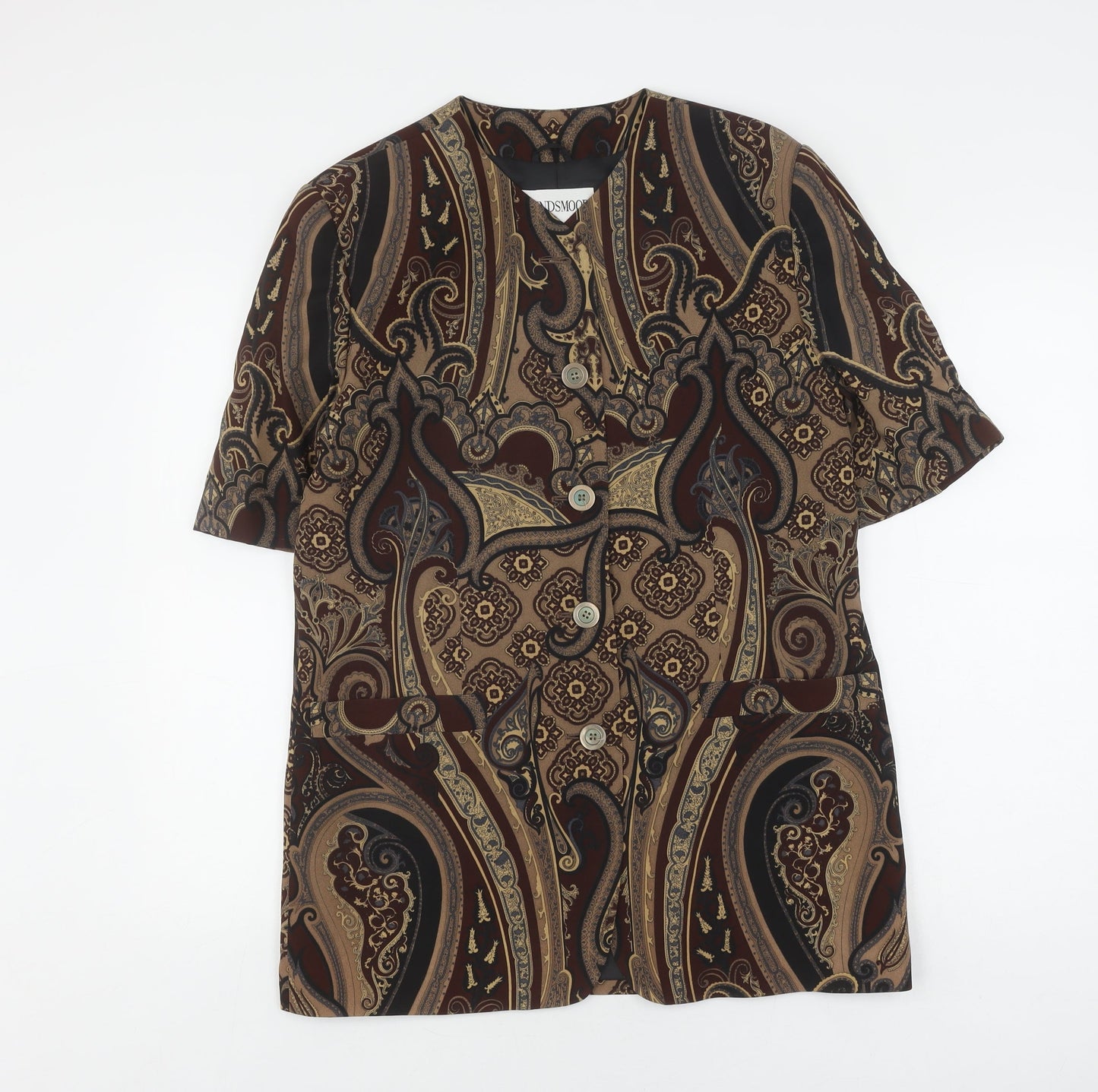 Womens UK Size 12 Windsmoor Brown Basic Button-Up