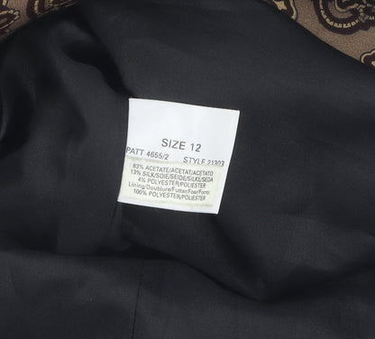 Womens UK Size 12 Windsmoor Brown Basic Button-Up