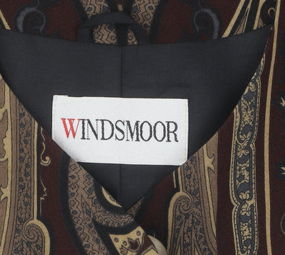 Womens UK Size 12 Windsmoor Brown Basic Button-Up