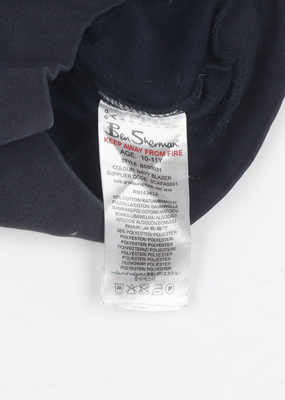 Ben Sherman Boys Blue Full Zip Hoodie 10-11 Years