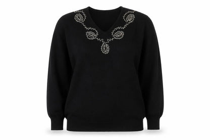 Womens UK Size 12 Eastex Black Pullover Jumper