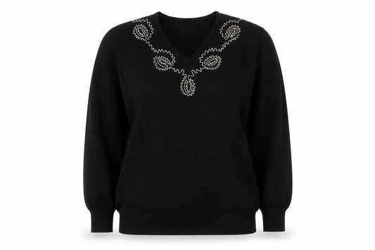 Womens UK Size 12 Eastex Black Pullover Jumper