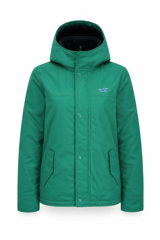 Womens UK Size XS Hollister Green All Weather Basic Jacket
