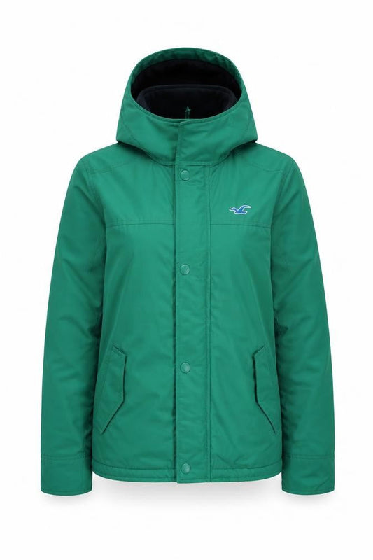 Womens UK Size XS Hollister Green All Weather Basic Jacket