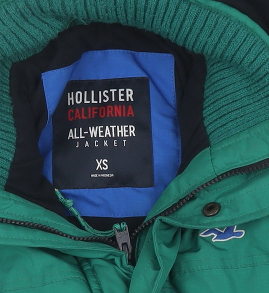 Womens UK Size XS Hollister Green All Weather Basic Jacket