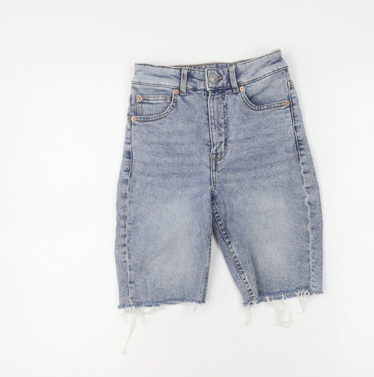 H&M Women's Blue Bermuda Denim Shorts UK 4