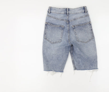 H&M Women's Blue Bermuda Denim Shorts UK 4