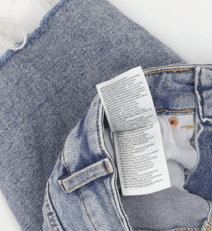 H&M Women's Blue Bermuda Denim Shorts UK 4