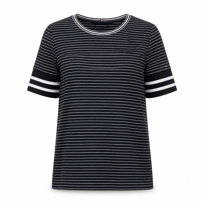 Womens UK Size S Tommy Hilfiger Black Jersey T-Shirt