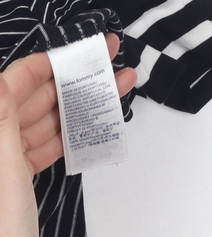 Womens UK Size S Tommy Hilfiger Black Jersey T-Shirt