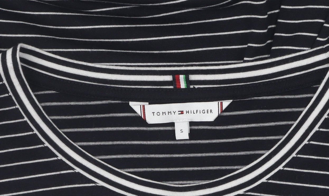 Womens UK Size S Tommy Hilfiger Black Jersey T-Shirt