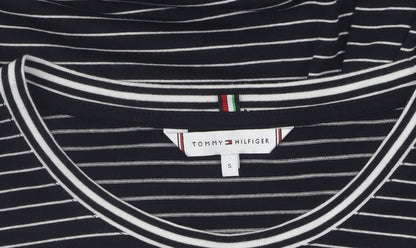 Womens UK Size S Tommy Hilfiger Black Jersey T-Shirt