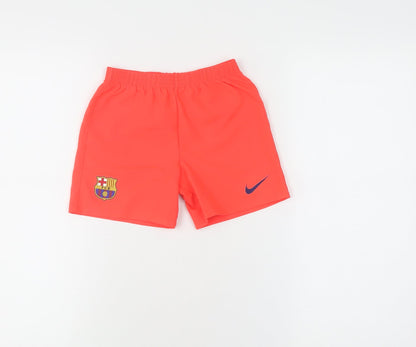 Nike Boys Red Athletic Shorts 4-5 Years Football Fit